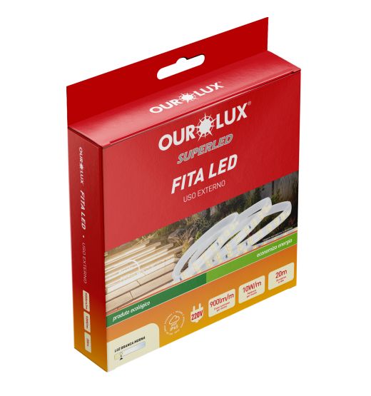 Fita de Led SM 180 LEDS 3000K 10W/m 220V