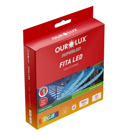 Fita de Led RGB 60 LEDS 10W 12V 50mm