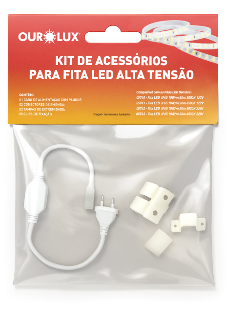 KIT ACESSÓRIOS FITA LED Alta Tensão