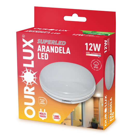 Luminária Superled Arandela 12W BIV 6500K