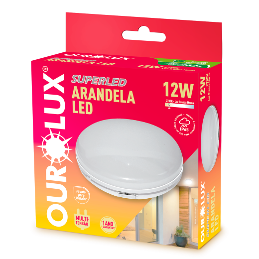 Luminária Superled Arandela 12W BIV 2700K