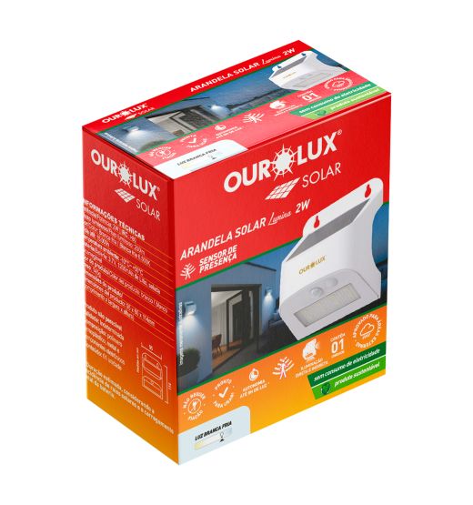 Arandela Solar 2W 6500k 