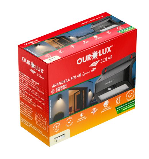 Arandela Solar 4W 3000k 