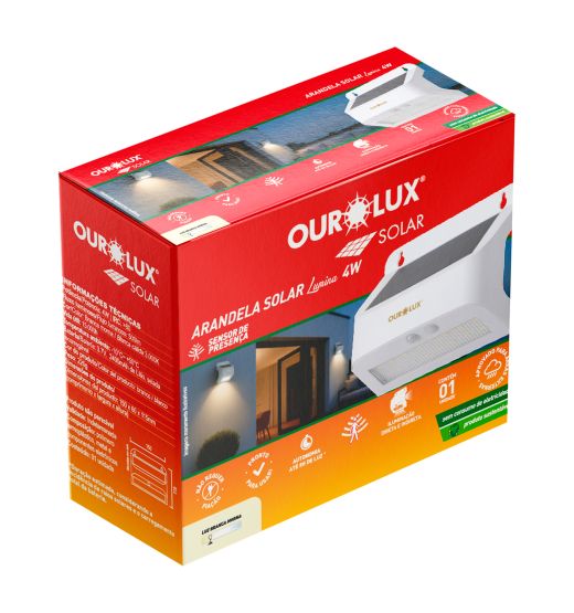 Arandela Solar 4W 3000k 