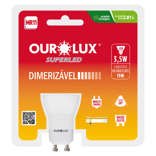 Superled MR-11 3,5W BIV DIM 2700K 36°