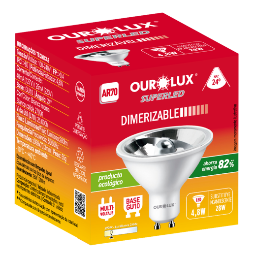 Superled AR70 4,8W BIV DIM 2700K 24°