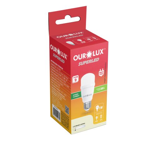 SUPERLED MINI T - 9W - BIVOLT - 6500K - E27 - 803LM