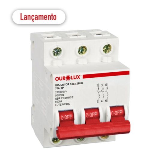Disjuntor Tripolar 70A (C)