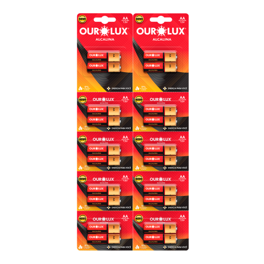 Pilha Alcalina AAA Palito Cartela c/ 2 unidades