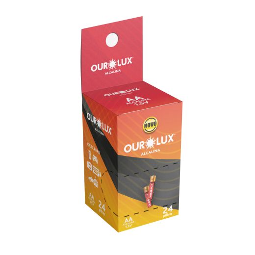 Pilhas Alcalinas AA com 4 unidades no tubo