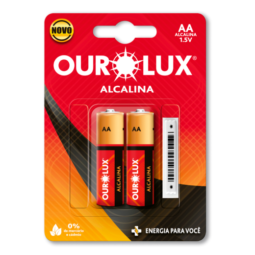Pilha Alcalina Antifurto AA Pequena Blister 2 unidades