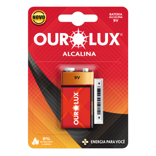 Pilha Alcalina Antifurto 9V Blister c/ 1 unidade
