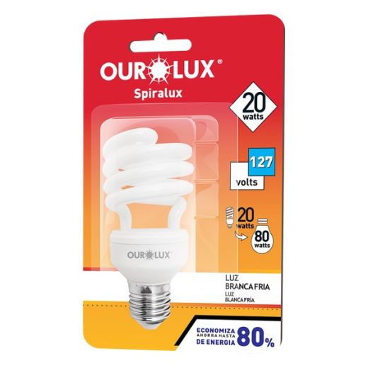 Lâmpada Fluorescente Spiralux 20W 127V 6400K