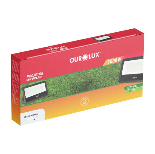 Refletor SUPERLED SLIM  1000W  6500K  PRETO