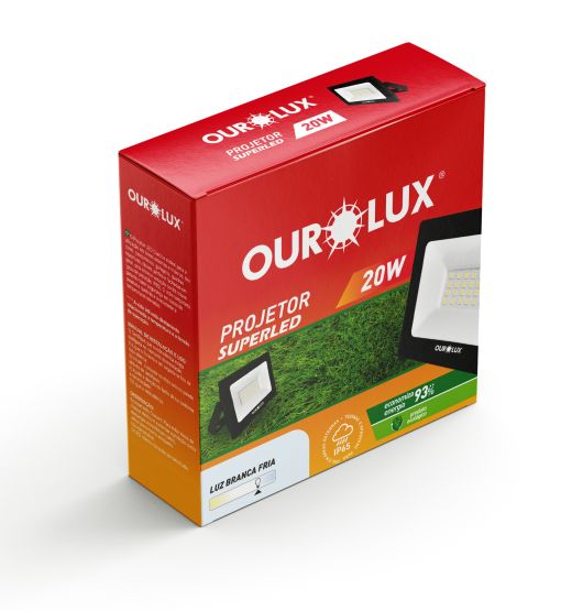 Superled Projetor Slim 20W Preto 6500K