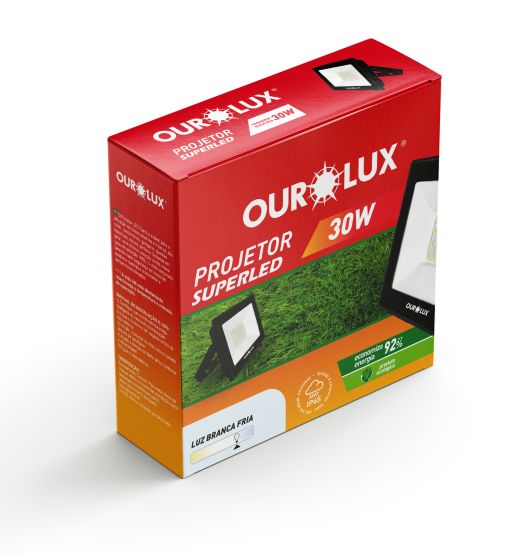 Superled Projetor Slim 30W Preto 6500K