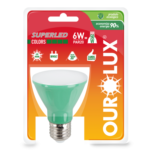 Superled PAR20 6W BIV 30º Verde