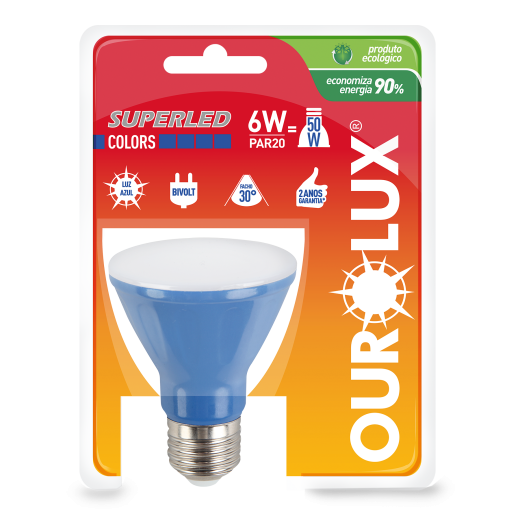 Superled PAR20 6W BIV 30º Azul