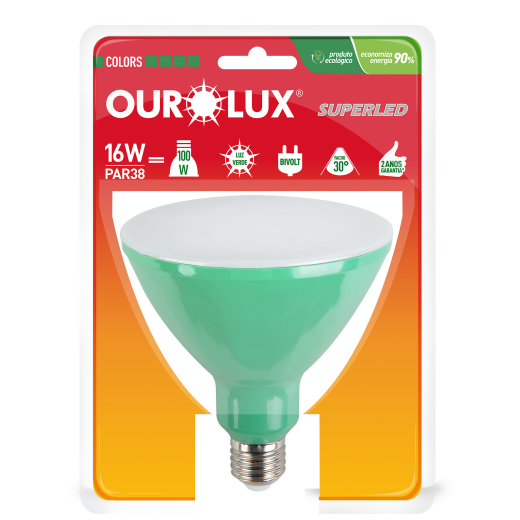 Superled PAR38 16W BIV 30º Verde