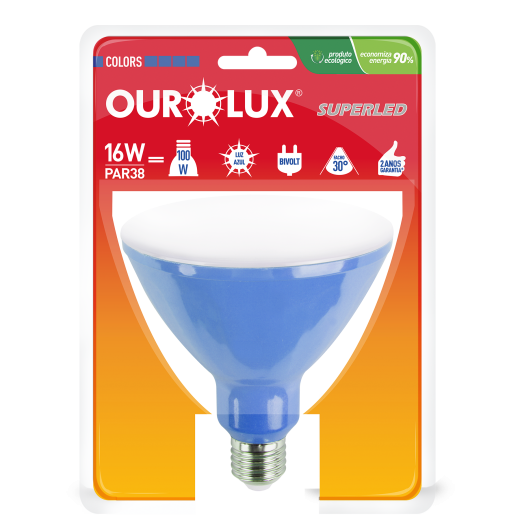 Superled PAR38 16W BIV 30º Azul
