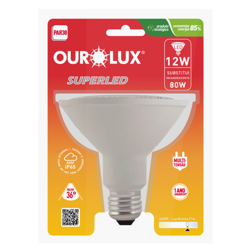 Superled PAR38 12W BIV 6500K IP65 36º S