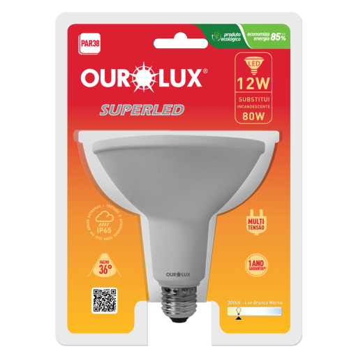 Superled PAR38 12W BIV 3000K IP65 36º S