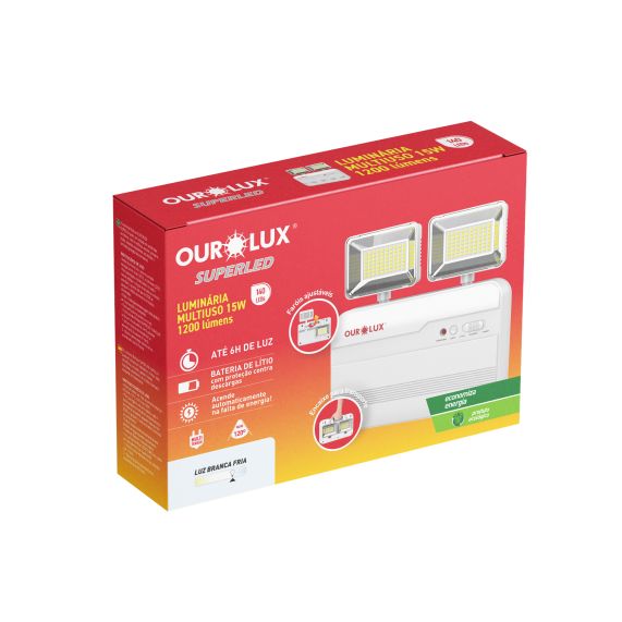 LUMINÁRIA LED MULTIUSO 2 FARÓIS - Ourolux